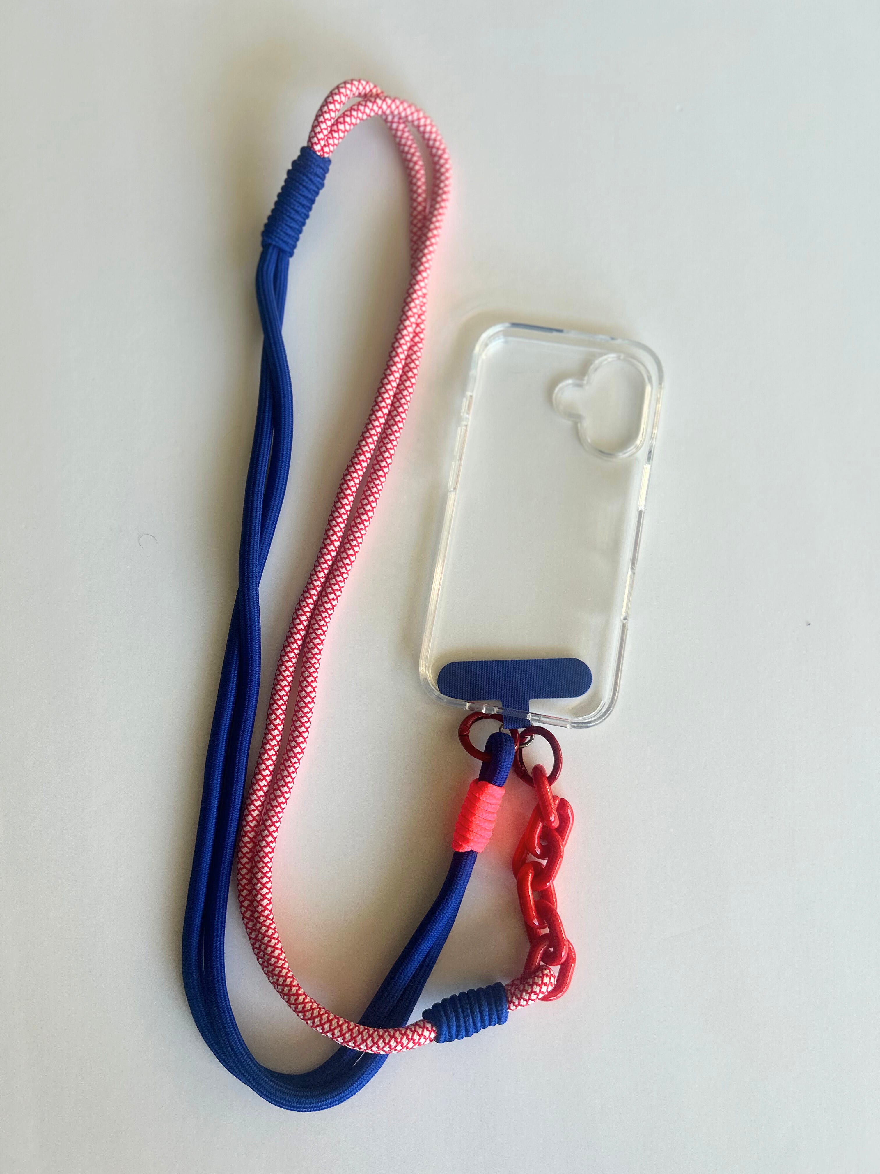 Blue & Red Phone Lanyard
