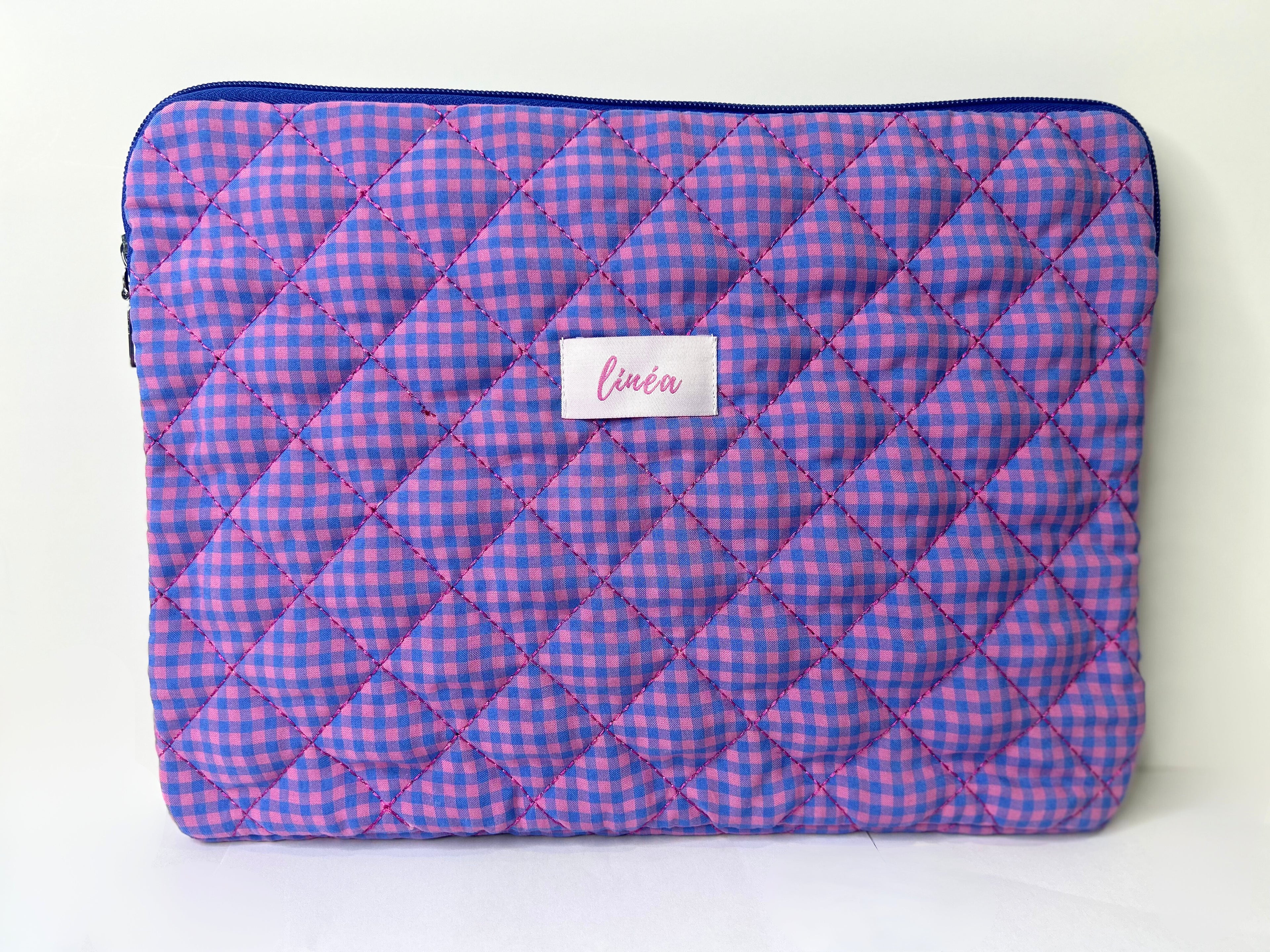 Purple Gingham Laptop Sleeve