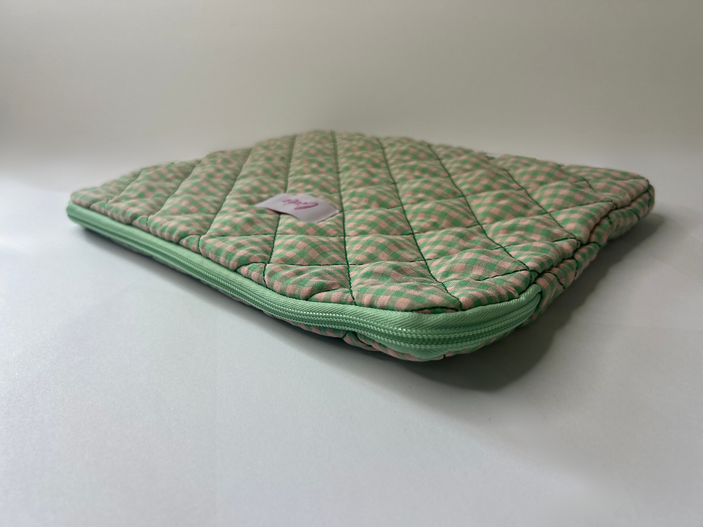 Green Gingham Laptop Sleeve