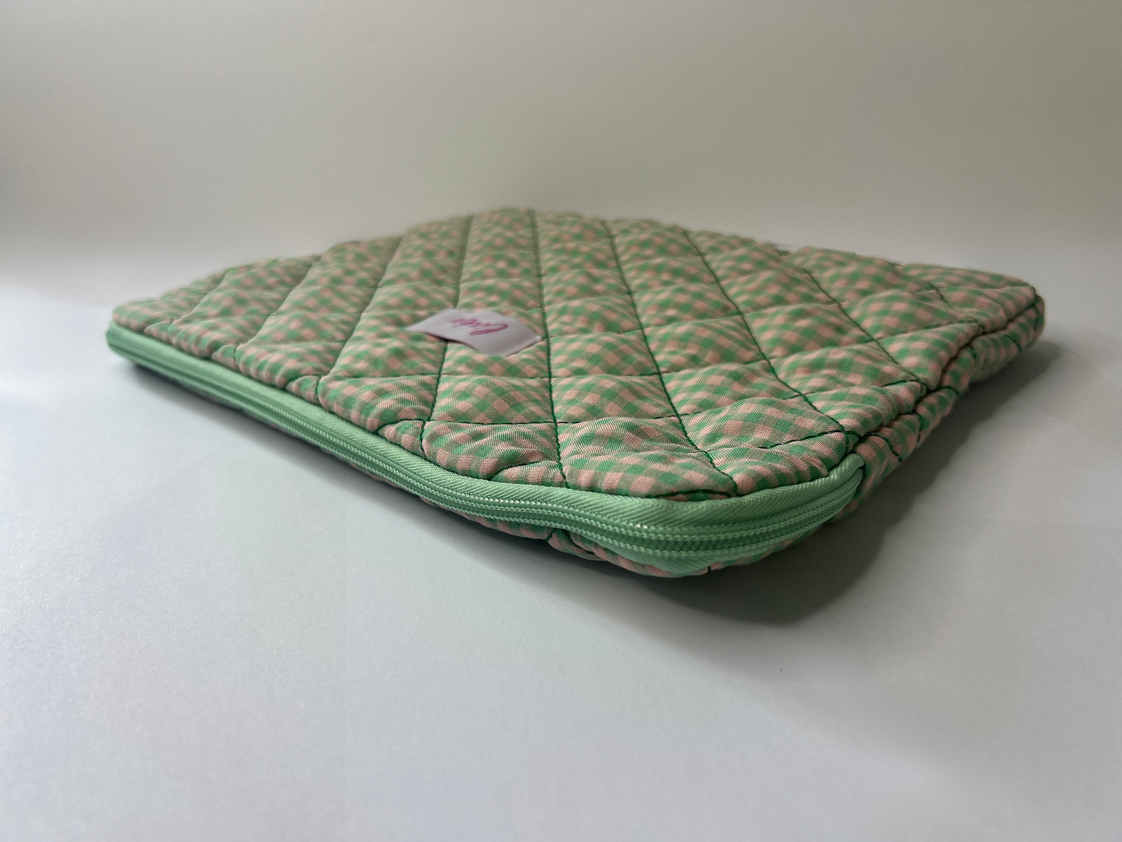 Green Gingham Laptop Sleeve